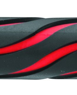 BikeMaster Wave Grips Black/Red 7/8in Rubber Grips