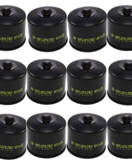 HifloFiltro Racing Oil Filter HF124RC - Replaces 16097-0009 For Kawasaki H2/H2R - 12 Pack