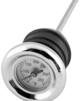 Bikers Choice Oil Tank Temp Gauge Chrome Aluminum Replaces 62845-00