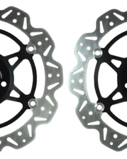 VEE Style Brake Rotors - Black Center Front Set
