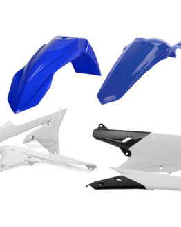 White & Blue Enduro Plastic Kit