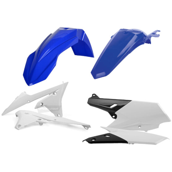 White & Blue Enduro Plastic Kit