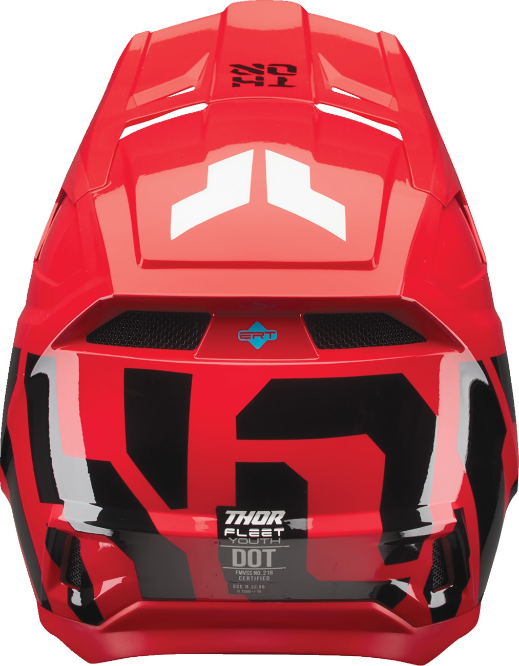 Thor Youth Fleet Forge Helmet - Red/Black - Medium - Image 4