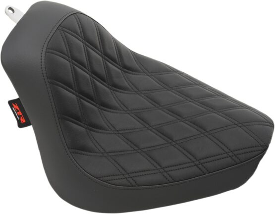 Double Diamond Vinyl Solo Seat Black Low