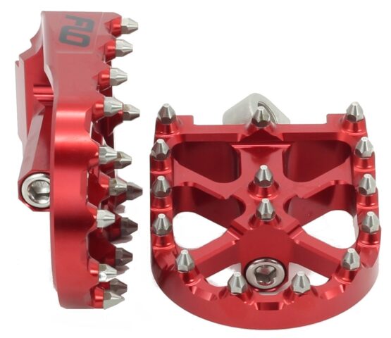 BMX Style Footpegs Red - Image 2