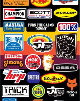 Throwback MX Universal Decal Sheet - 12 mil Ultracurve Vinyl