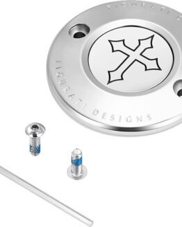 Figurati Designs 2-Hole Cross Timing Cover Stainless Steel For Harley-Davidson