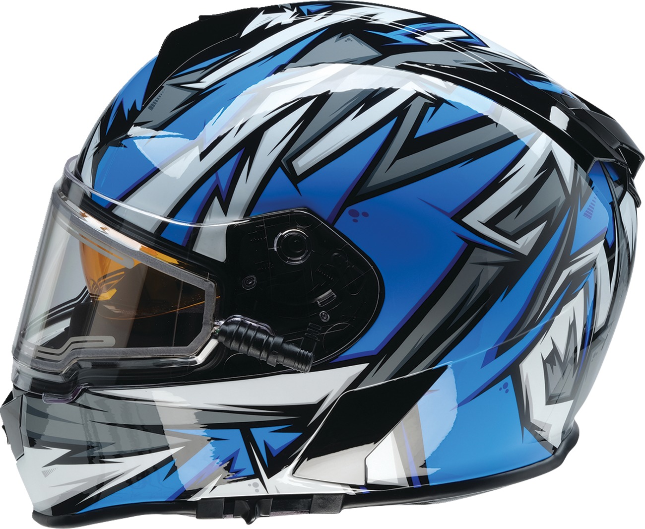 Z1R Warrant Neuron Snow Electric Helmet XS White/Black/Blue - Image 3