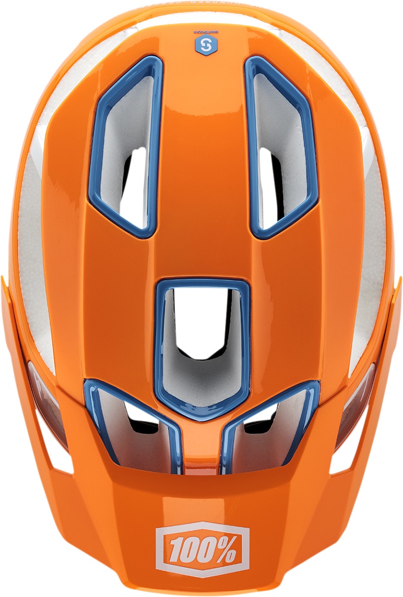 100% Altec Fidlock Bicycle Helmet XS/S Blue Neon Orange White Gloss - Image 3