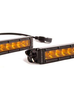 6 In LED Light Bar Single Row Straight SS6 - Amber Driving Light Bar (Pair)