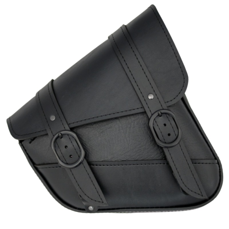 Willie & Max Blackjack Swingarm Bag Black Dual Shock Harley Sportster - Image 4