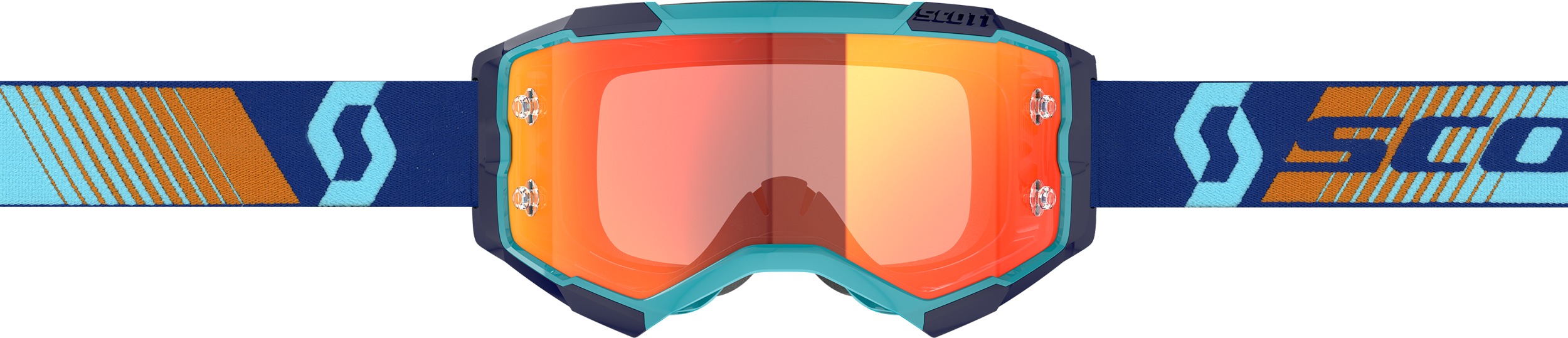 Scott Fury Goggle Royal Blue/Orange Orange Chrome Lens - Image 3
