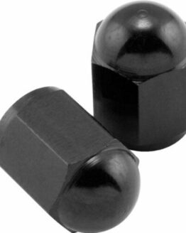 BikeMaster Valve Caps Aluminum (6 Pair) - Black