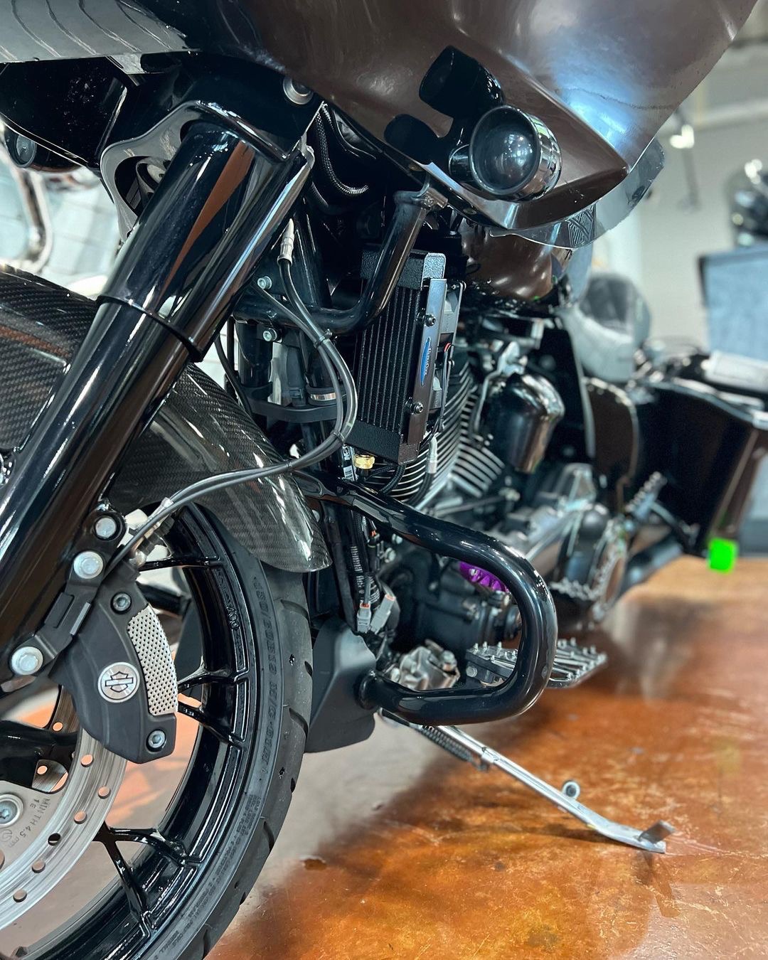 UltraCool Side Mount Oil Cooler Kit Naked Black For Harley Touring M8 - Image 5