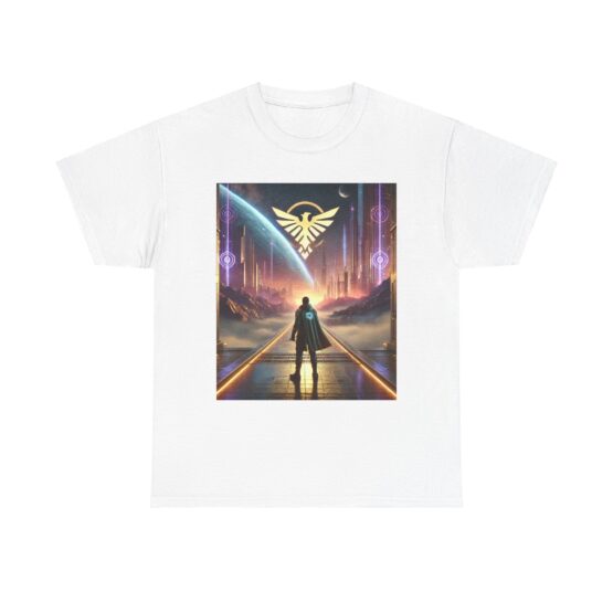 Galactic Vision Unisex Heavy Cotton Tee - Space Adventure Design - Image 5