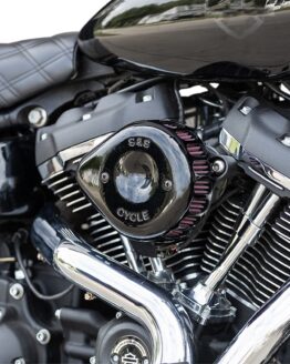 S&S Black Stealth Mini Teardrop Air Cleaner for Harley-Davidson
