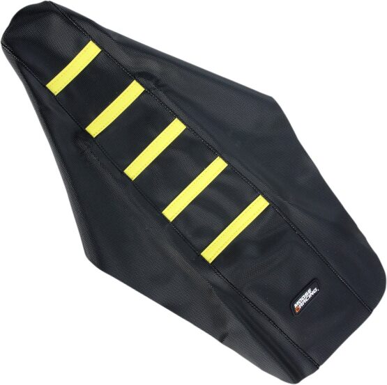 Black/Yellow Ribbed Seat Cover