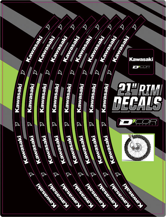 Rim Decals 21" Kawasaki Logo Front