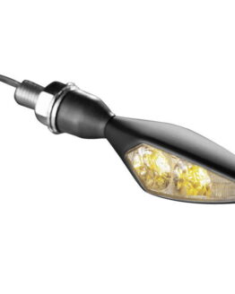 Kuryakyn Micro Rhombus Amber Light Satin Black 2551