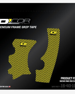 D'Cor Frame Grip Guard Decal Yellow Fits 10-18 Suzuki RMZ250