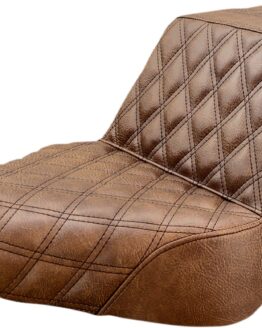 Step-Up Lattice Stitched 2-Up Seat Brown Gel