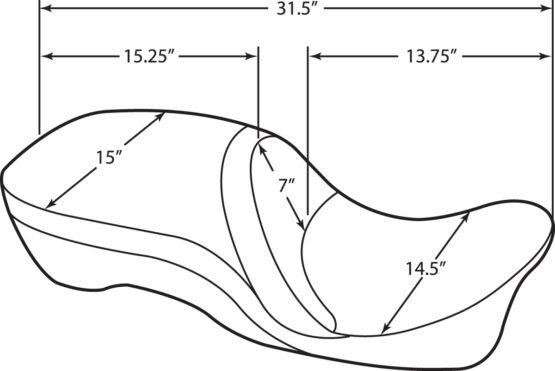 Double Diamond SR Leather 2-Up Seat Upfront & Low - Image 3