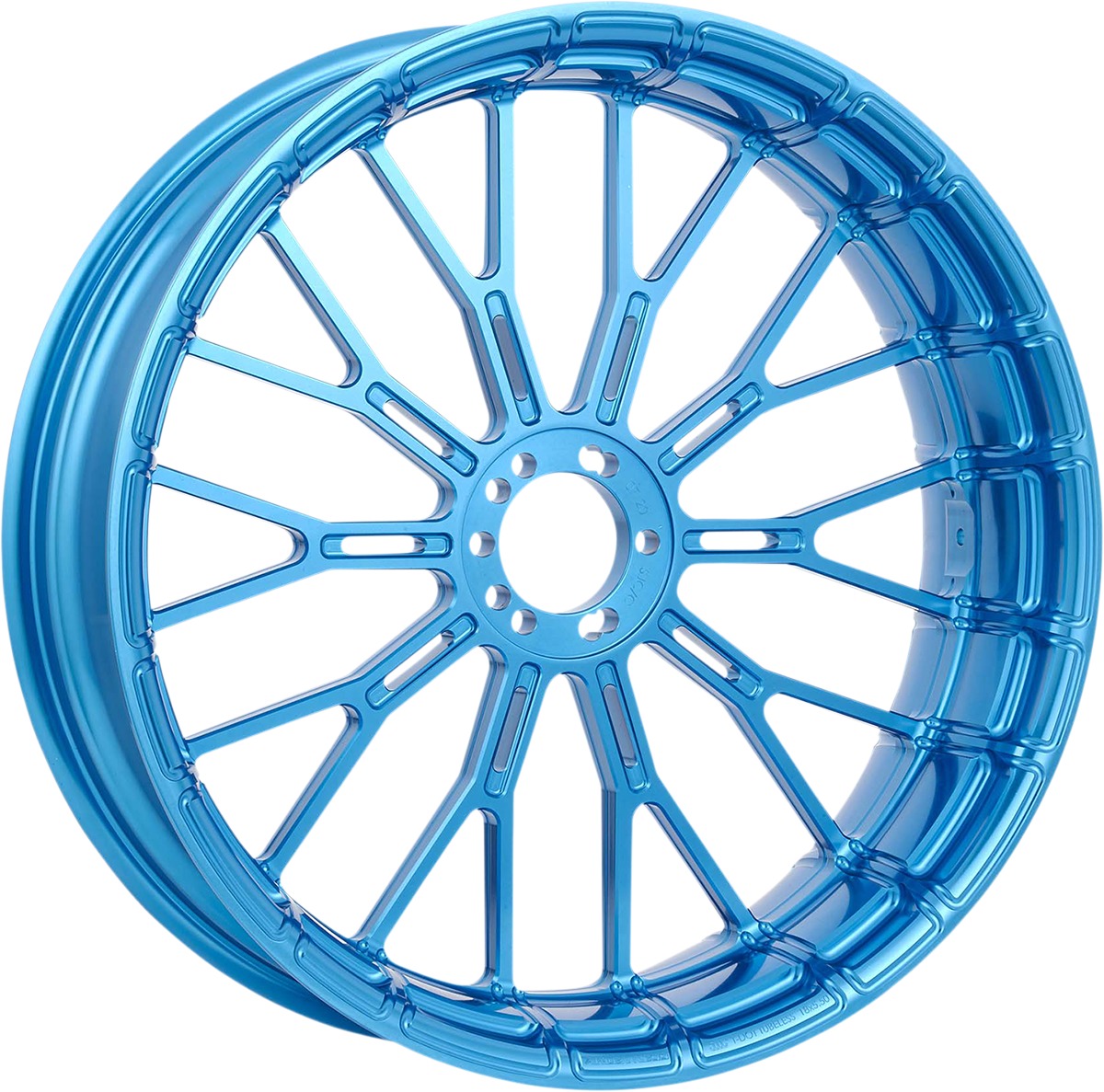 Arlen Ness Y-Spoke Rear Rim 18x5.5 Blue Semi-Gloss - Image 4