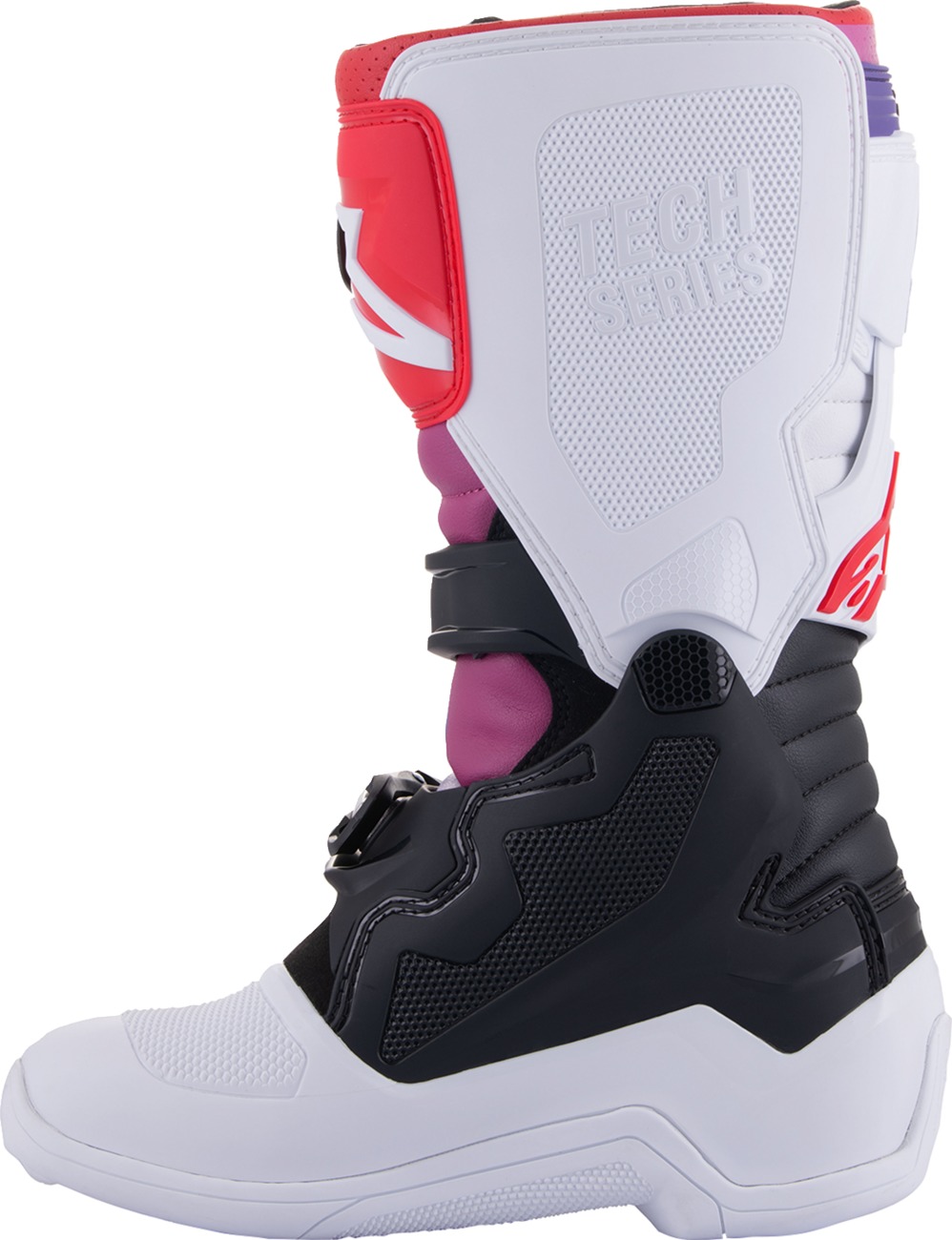 Alpinestars Tech 7S Youth Boots White/Black/Rainbow US 7 - Image 4