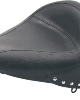 Mustang Solo Seat Chrome Studs Black 14" Fits 2000-2006 Harley Softail