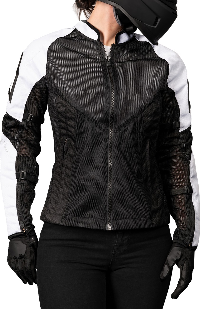 ICON Women's Mesh AF Jacket Black/White XS - Image 3
