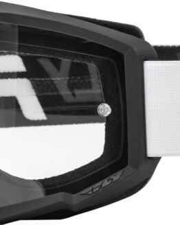 Fly Racing Youth Focus Goggles White/Black Clear Lens