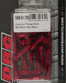 Aluminum Flange Bolts Red M6X25Mm 20/Pk