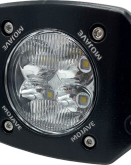 Tiger Lights 3" Flush Mount 40W LED Light Black Racing Mojave Series