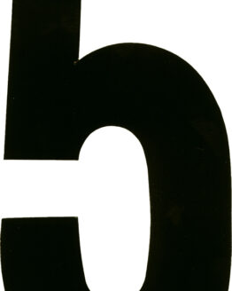 #5 7" Tall Black "Extreme" Stick-On Race Numbers - 3 Pack