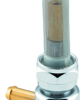 Bikers Choice Chrome Round Petcock 22mm Left Outlet