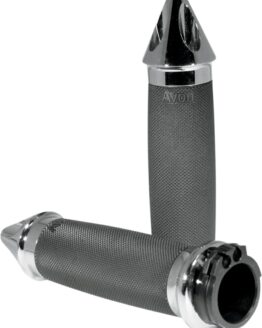 Superbike Custom Contour Grips - Spiked Chrome