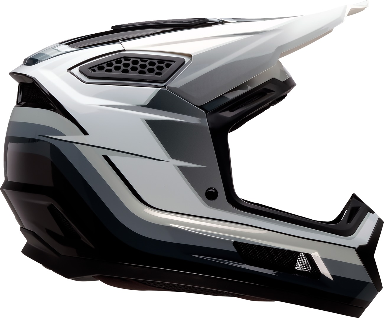 Z1R Dirt Maxx Vortex Helmet Matte Black/White/Gray Small - Image 3