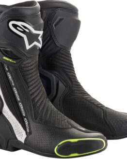 SMX Plus Street Riding Boots Black/White/Yellow US 9.5