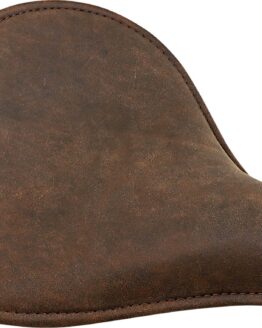Drag Specialties Spring Solo Seat Large Low-Profile Brown Perimeter Stitch