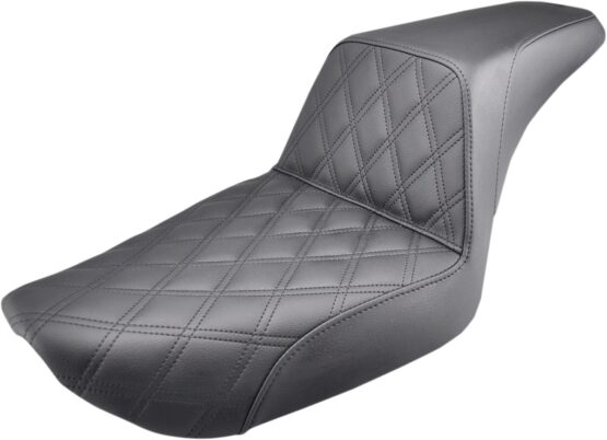 Step-Up Lattice Stitched 2-Up Seat - Black