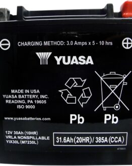 Yuasa YIX30L-BS AGM Maintenance Free Battery 12V 400 CCA