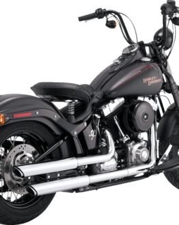 Vance & Hines Twin Slash 3" Slip-On Mufflers Chrome For Harley Softail