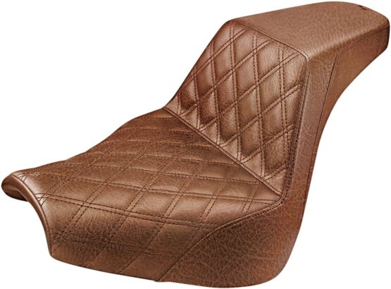 Step-Up Front Lattice Stitch 2-Up Seat Brown