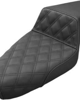 Saddlemen Step-Up Seat Front Lattice Stitch Black XL For Harley Sportster