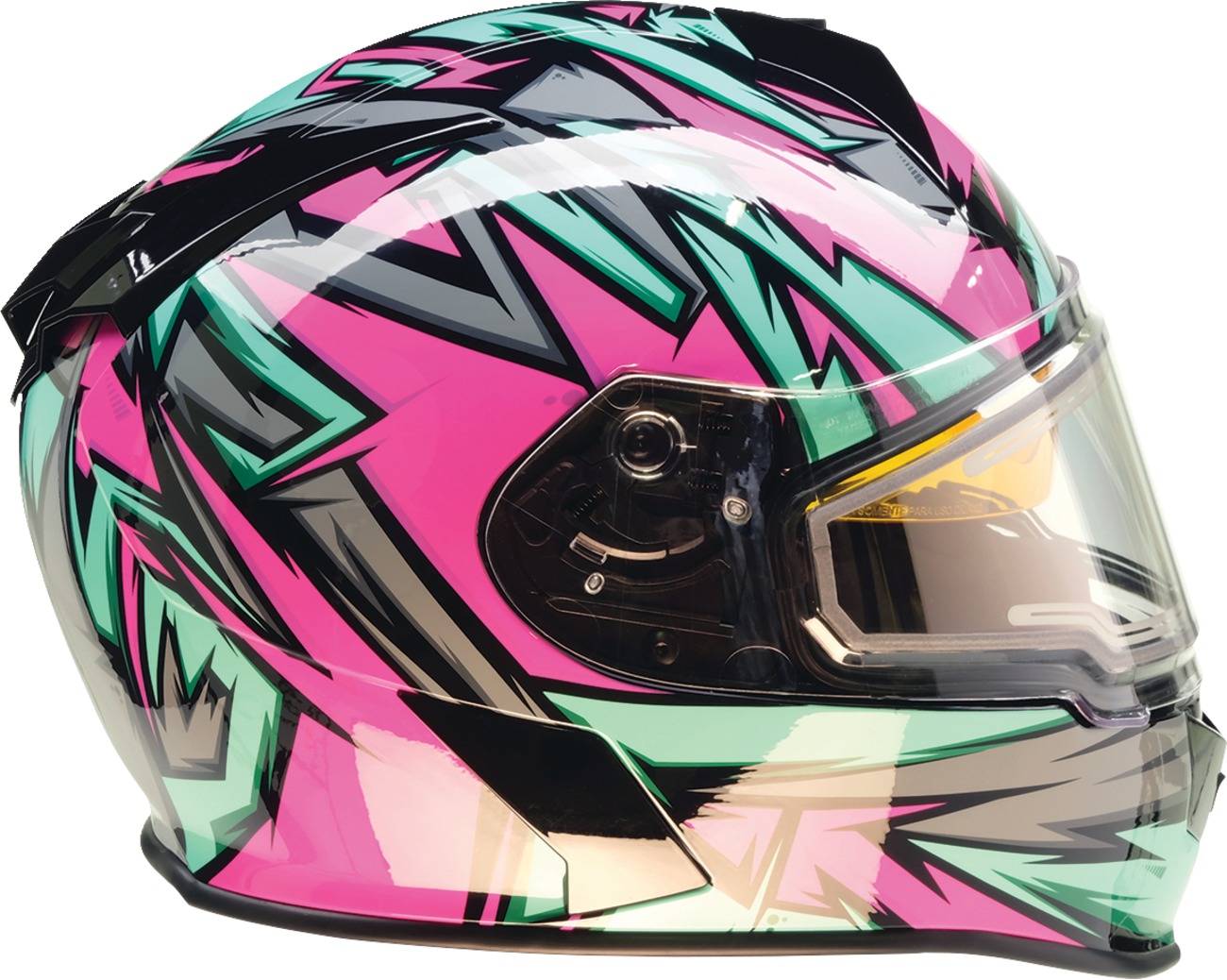 Z1R Warrant Neuron Snow Electric Helmet - Small, Blue/Pink - Image 3