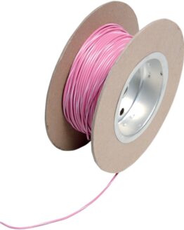 Pink / White 18 Gauge Color Match Primary Wire - 100' Spool