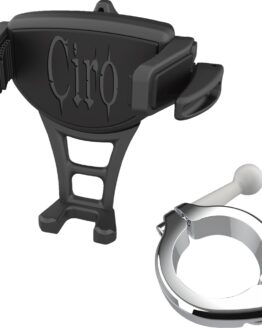 Ciro Constrictor Phone Holder Black Chrome 1-1/2in Handlebar Mount
