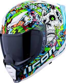 ICON Ultraflite Doodle 3 MIPS Full Face Helmet Blue XS