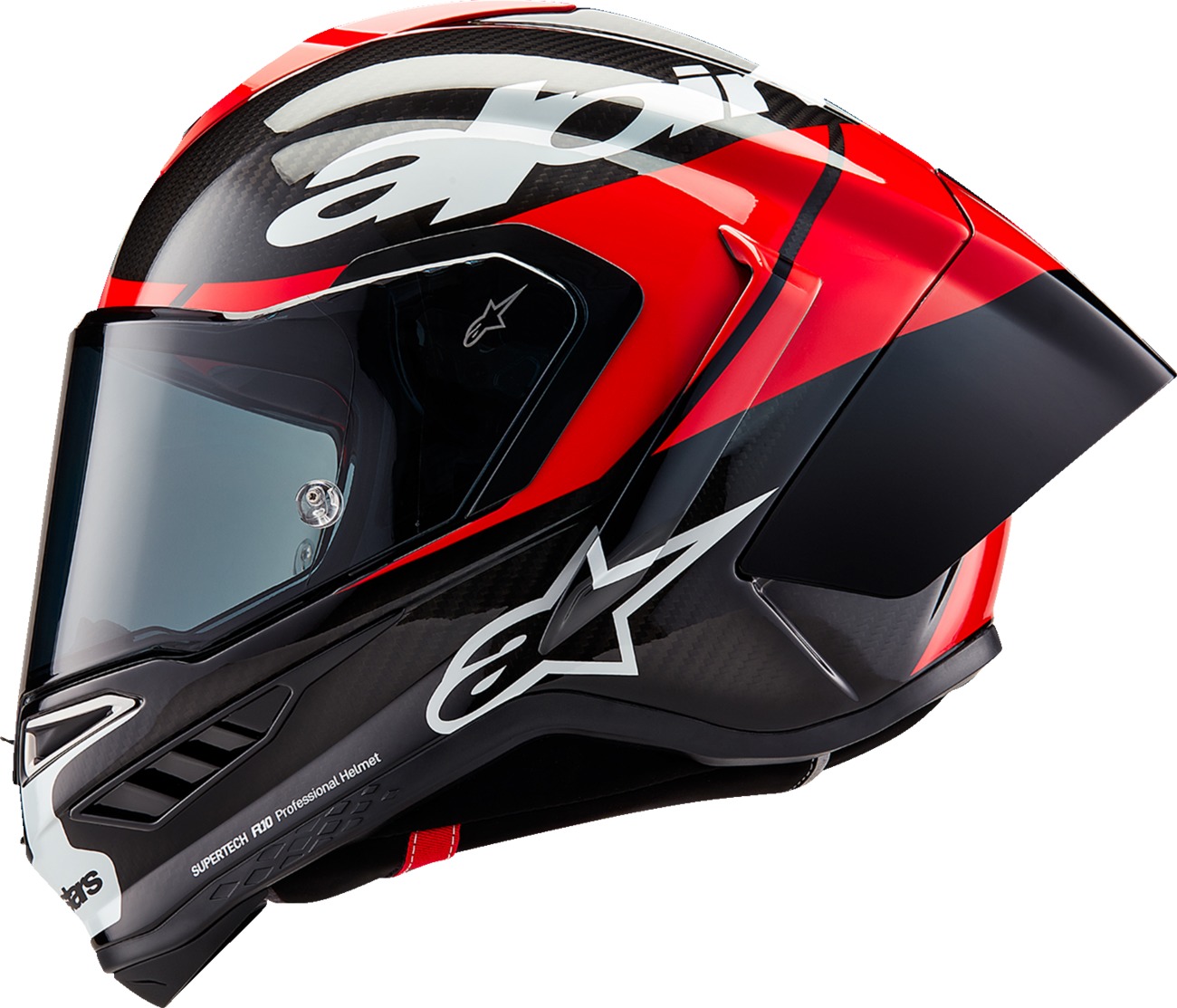 Alpinestars Supertech R10 Helmet Element Carbon Red White 2XL - Image 4