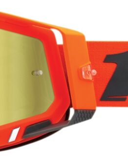 Racecraft 2 Gray / Kerv / Orange Goggles - Gold Mirrored Lens